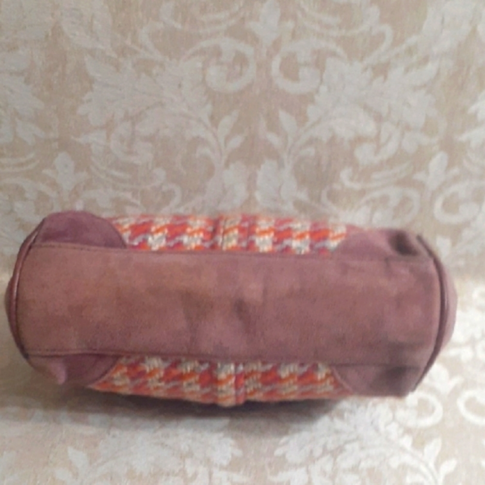 COACH Y2K VINTAGE HOUNDSTOOTH TWEED SUEDE KISS LOCK BAG - Picture 6 of 13
